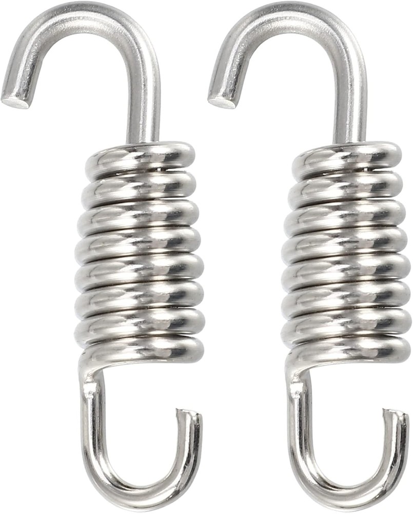 Universal 43mm 1.69″ Stainless Steel Exhaust Pipe Spring Hook for Motorcycles, 2