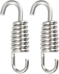 Universal 43mm 1.69″ Stainless Steel Exhaust Pipe Spring Hook for Motorcycles, 2