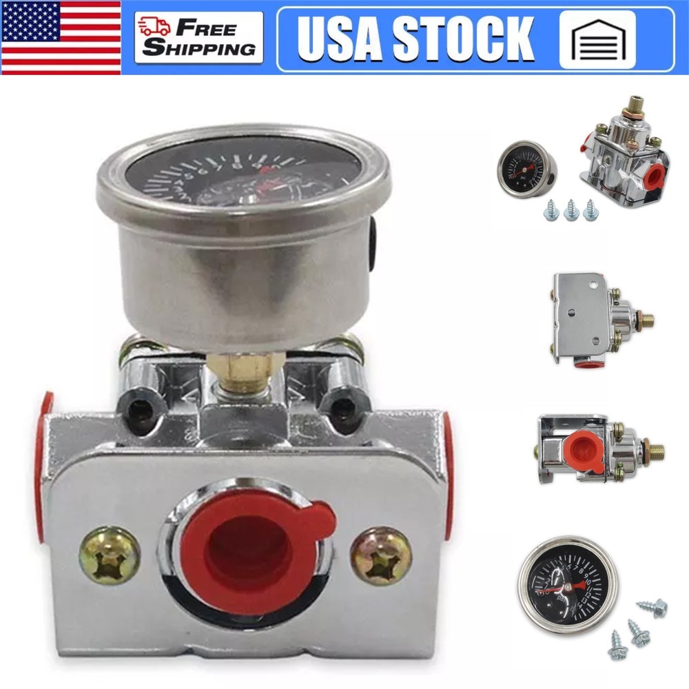 12-804 Low Fuel Pressure Adjustable Regulator & Gauge Kit Fits 1-4PSI Carburetor