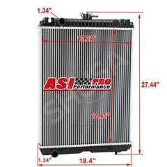 3 Row Aluminum Radiator For 2014-on Kubota L47 L4760 L5040 L5740 L5460 L5060