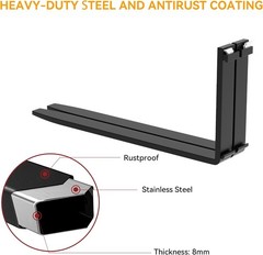 46″ Quick Attach Frame for Skid Steer Tractor with 2″ Receiver & Blades 4000 LBS