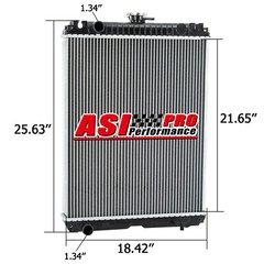 ASI 3 Row Aluminum Radiator For 2014+ Kubota L47 L4760 L5040 L5740 L5460 L5060