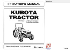 KUBOTA TRACTOR L4330 OPERATOR SERVICE SHOP MANUAL PDF ON USB NOT PRINTED
