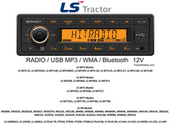 Plug & Play Bluetooth Tractor Radio LS Case IH Boomer AM FM Stereo Radio