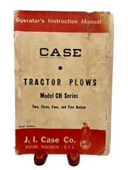 Vintage J.I. Case Tractor Plows CH Series Manual 2-5 Bottom Racine WI