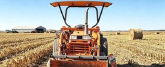 Tractor ROPS Canopy Sun Shade Roof Fits 2×2 & 2×3 ROPS 53.7″x53.3″ Black & Orang