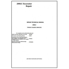 JOHN DEERE 230LC EXCAVATOR DIAGNOSTIC, TEST SERVICE MANUAL PDF ON USB
