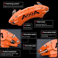 Orange Brake Caliper Covers Black Logo Fit Acura ILX 2016-2023 Front Rear