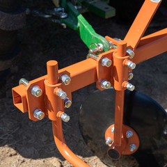 Titan Attachments Orange 60″ Adjustable Disc Bedder, Category 1, 3 Point QH1
