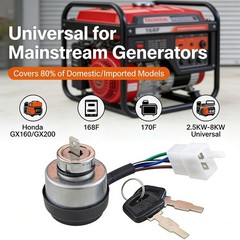 Key Ignition Switch for AGT H15R Mini Excavator Ignition Switch Replacement