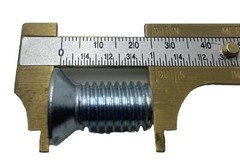 1/2-13 x 1″ overall length, Zink Countersunk Slotted Machine Screw (Qty 20)