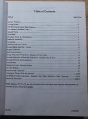 CHAMPION 710 716 726 736 760 780 SERVICE SHOP REPAIR MANUAL WITH CUMMINS BOOK