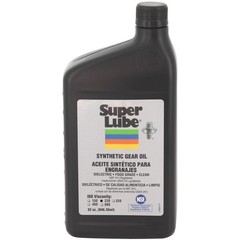 Super Lube Synthetic Gear Oil ISO 220 Hydraulic Grade (Translucent Amber, 1qt)