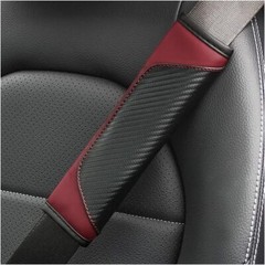 2PCS Car Seat Belt Cover, Carbon Fiber Safety Seatbelt Shoulder Strap Covers