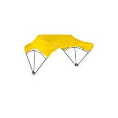 3-Bow Tractor Canopy With Frame Fender Mount 48″ – Yellow Fits Over Most ROPS