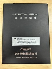 Instruction Manual – plastic injection molding maching – Toshiba ISGS310-10B