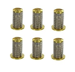 6 of Teejet Brass Check Valve Tip Strainer w/ SS 50 Mesh Screen Opens @ 5 PSI