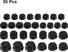 Motorcycle Screw Cap Nut Bolt Cover Decoration in Black Color: Black