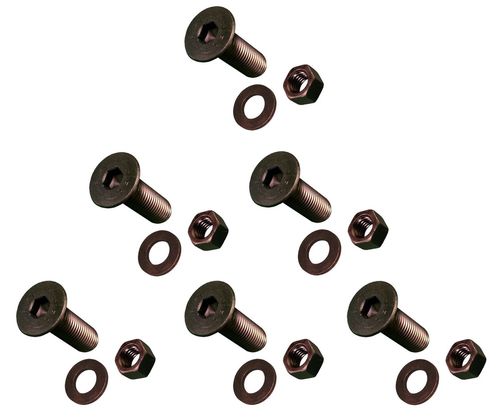 6 Cat / Bobcat Style Cutting Edge Bolts, Nuts, & Washers- 5/8 x 2 1/2″, 159-2953