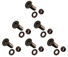 6 Cat / Bobcat Style Cutting Edge Bolts, Nuts, & Washers- 5/8 x 2 1/2″, 159-2953