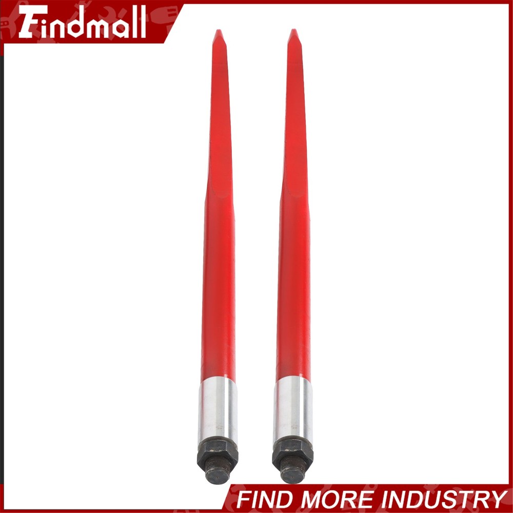 39 Inch Hay Bale Spear 3000-lbs Capacity Spike Fork For Tractors Loaders 2 Pcs