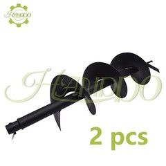 2pcs Cast Steel 8″ Earth Auger Drill Bits for Gas Powered Post Fence Hole Digger