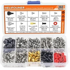 Pc Computer Screws Standoffs Set Kit 360 Pieces Hard Drive Motherboard Case Fan