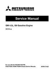 Mitsubishi FORKLIFT FG35 – FG50 GM 4.3L & G6 ENGINE SERVICE REPAIR MANUAL BOOK