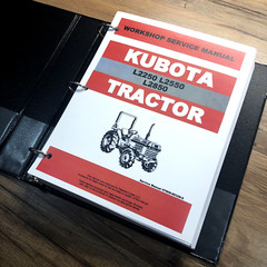 Kubota L2250 L2550 L2850 Tractor Service Repair Manual Shop Book In Hard Binder