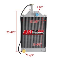 3 Row 56mm Aluminum Radiator For Tractor Massey Ferguson 255 Diesel 531982M94