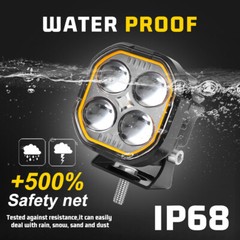 2PCS 3” LED WORK Lights Pods Caterpillar Skid Steers Excavator Forklift Loader