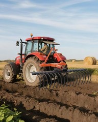 50″ 3 Point Landscape Rack for Category-0 Cat-1 Tractor, Steel Tractor Rake Lawn