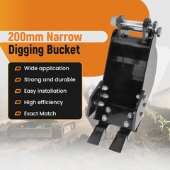 7.87 Inch Narrow Trench Bucket for TYPHON AGT 0.8-2Ton Mini Excavator Attachment