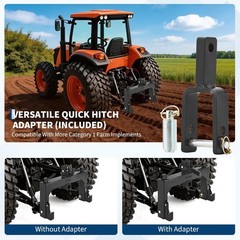 Heavy Duty Cat 1 3 Point Quick Hitch Fits Most Tractors No Drill 2in Receiver