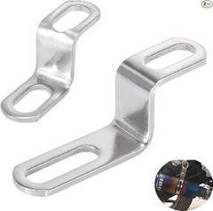 2 Pack Motorcycle Exhaust Muffler Pipe Bracket Hanger Mount Connector Z Support