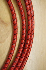 Ford 8N Red Deluxe Cloth Covered Spark Plug Wire Set Late Model 1950 51 52