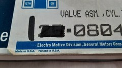 Electro-Motive Cylinder Test Valve 1-8048880 Box General Motors New Old Stock