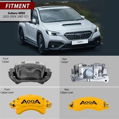 Aluminum Caliper Covers Yellow Black Characters Subaru WRX 2022-2024 Front Rear