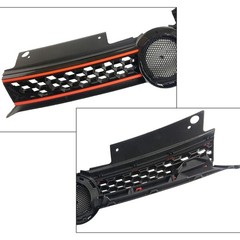 Black Front Upper Grille with Red Trim 2010-2014 GTI Jetta Golf