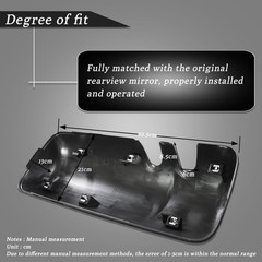 Black Door Mirror Covers Fit Kenworth T680 T880 W990 Replacement Passenger Side