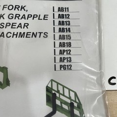 Frontier Pallet Fork And Bale Spear Operators & Parts Manual #5MP76313 Rev. 10