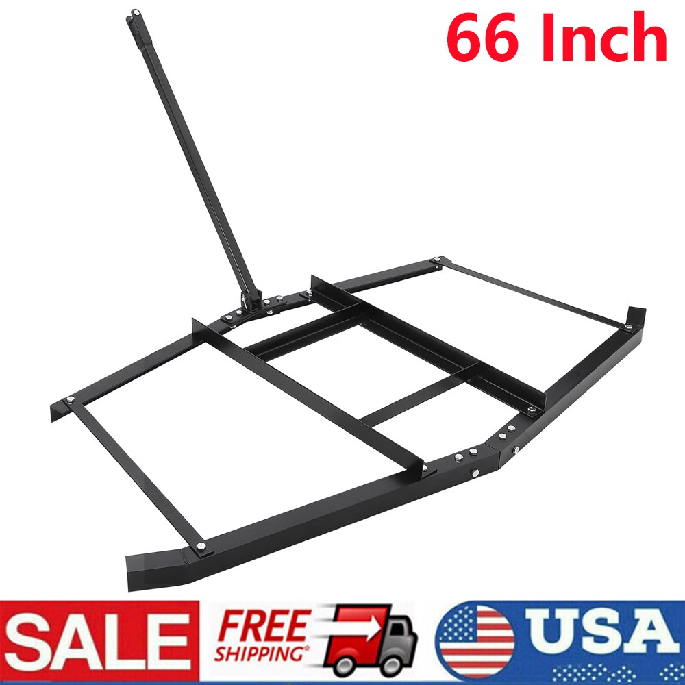 Driveway Drag 66″ Width Tow Behind Drag Harrow Steel Gravel Grader ATV UTV