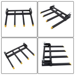 2500lbs Clamp on Heavy Debris Fork for Tractor Skid Steer Buckets Universal 42″