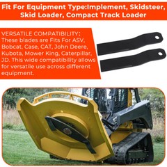 2X Skidsteer Skid Loader Brush Hog Cutter Replacement Blades,Grass Mower Blades