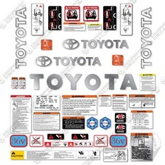 Fits Toyota 7FBEU15 Forklift Decal Kit – 7 YEAR OUTDOOR 3M VINYL!