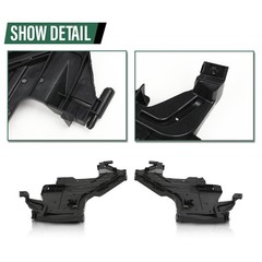 Headlight Mount Bracket Support Base LH RH Audi A4S4 B8 Allroad 08-12 Black