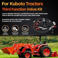 for Kubota MX4700, MX4800, MX5000, MX5100 Hydraulics Third Function Valve Kit