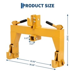 3-Point Quick Hitch 3000 LBS w/2 Receivers Compatible for Category 1 Tractors