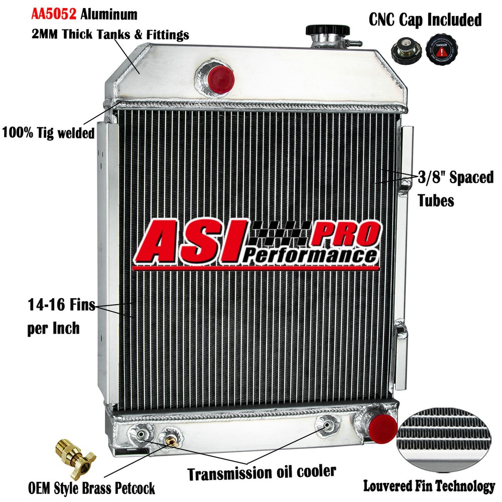 4Row 70mm Tractor Radiator for Ford New Holland 5110 6810 7610 7810 81874687