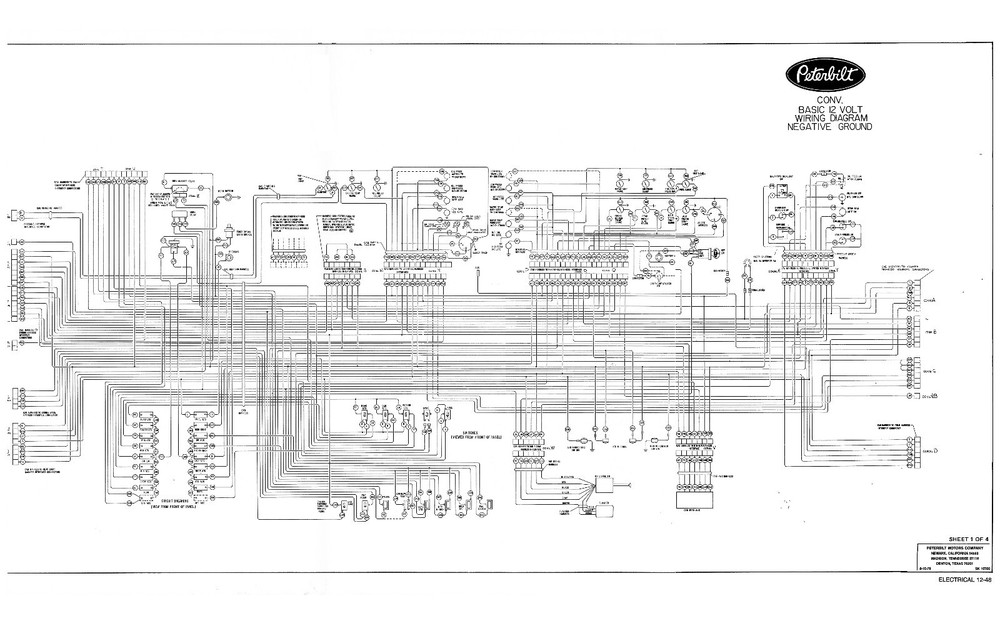 1979-1981 Peterbilt 353 Conventional Truck Electrical Wiring Diagram Manual 1980